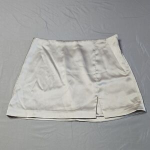 Wild Fable Sz Med Womens Light Cream Satin Fabric Skirt